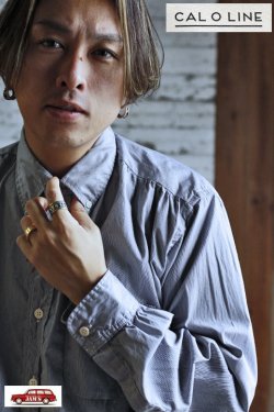 画像13: 「CAL O LINE」CLASSIC B.D. SHIRT キャルオーライン クラシックボタンダウンシャツ CL211-021 [ピンストライプ/ブラック]