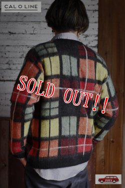 画像10: [再入荷!!]「CAL O LINE」JACQUARD MOHAIR CARDIGAN キャルオーライン ジャガード モヘアニット カーディガン CL212-070 [レッド]