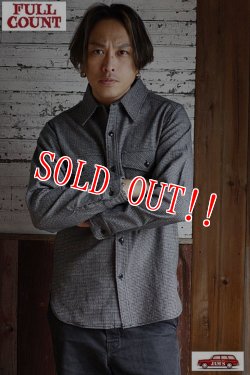 画像13: [限定生産・デッドストック生地]「FULLCOUNT」Gunclub Check Wool Cotton CPO Shirt フルカウント ガンクラブチェック ウールコットン シャツ  [ブラック/ワイン]