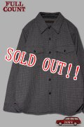 [限定生産・デッドストック生地]「FULLCOUNT」Gunclub Check Wool Cotton CPO Shirt フルカウント ガンクラブチェック ウールコットン シャツ  [ブラック/ワイン]