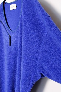 画像4: 「CAL O LINE」SIMPLE PULLOVER キャルオーライン シンプルプルオーバー Vネック フリース CL212-033 [コバルト]