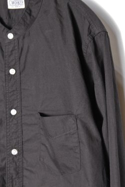 画像3: [SALE 40%off]「C-WORKS」Band Collar Shirt Brooklyn シーワークス バンドカラーシャツ ブルックリン CWST006 [ブラック]