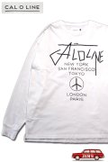 「CAL O LINE」HIPPIE TOUR L/S T-SHIRTS キャルオーライン ヒッピーツアー プリントロンTee  CL212-002 [ホワイト]