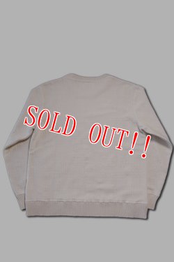 画像2: 「CAL O LINE」PANEL CABLE CREW-NECK SWEAT キャルオーライン パネル ケーブル ジャガード クルートップス CL212-030 [ナチュラル]