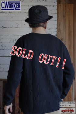 画像8: 「C-WORKS」CLIFFORD WAFFLE LONG SLEEVE シーワークス クリフォード ワッフル ロンTee CWCU001 [ブラック]