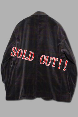 画像2: 「CAL O LINE」CORDUROY JACKET キャルオーライン チェックプリント 太畝コーデュロイ ジャケット CL212-076 [グリーン×パープル]