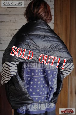 画像5: 「CAL O LINE」×「NANGA」PACKABLE DOWN SHAWL キャルオーライン ✕ ナンガ パッカブル ダウンショール CNW-121 [ブラック]