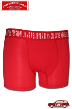 画像1: 「JAMS RELIEVES TENSION」 QUICK DRYING BOXER PANTS ジャムズオリジナル 吸水速乾 ボクサーパンツ JAMS-P01 [ジャムズ レッド]