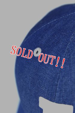 画像4: 「FULLCOUNT」6 Panel Denim Baseball Cap F Patch フルカウント 6パネル デニム ベースボール F キャップ 6013 [インディゴブルー]