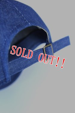 画像6: 「FULLCOUNT」6 Panel Denim Baseball Cap F Patch フルカウント 6パネル デニム ベースボール F キャップ 6013 [インディゴブルー]