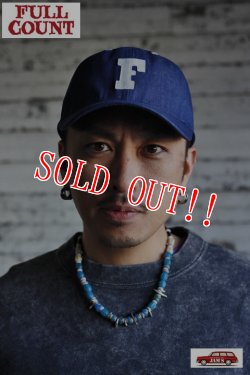 画像7: 「FULLCOUNT」6 Panel Denim Baseball Cap F Patch フルカウント 6パネル デニム ベースボール F キャップ 6013 [インディゴブルー]