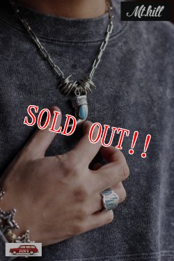 画像6: 「Mt.hill」 マウントヒル ベアクローネックレス シルバーチェーン キングマンターコイズ [20220108]