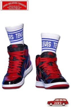 画像6: 「JAMS RELIEVES TENSION」LINE PILE SOCKS ジャムズオリジナル ライン パイルソックス JAM-SOX02 [ネイビーブルー]