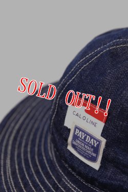 画像3: 「CAL O LINE」×「PAY-DAY」DENIM ARMY HAT キャルオーライン ペイデイ コラボ デニムハット CPDW-211 [インディゴ]