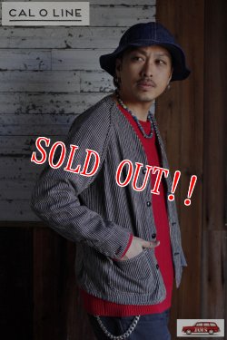 画像9: 「CAL O LINE」STRIPE ENGINEERS JACKET キャルオーライン ストライプ エンジニアジャケット ヒッコリーストライプ CL221-009 [チャコール]