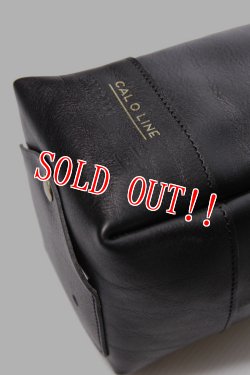 画像4: [再入荷]「CAL O LINE」LEATHER JOE BAG キャルオーライン レザー ジョーバッグ 巾着 CSW-115 [ブラック]