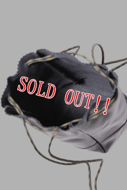 画像6: [再入荷]「CAL O LINE」LEATHER JOE BAG キャルオーライン レザー ジョーバッグ 巾着 CSW-115 [ブラック]