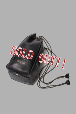 画像2: [再入荷]「CAL O LINE」LEATHER JOE BAG キャルオーライン レザー ジョーバッグ 巾着 CSW-115 [ブラック]