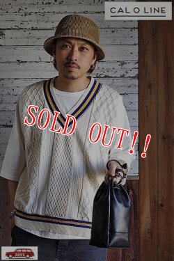 画像8: [再入荷]「CAL O LINE」LEATHER JOE BAG キャルオーライン レザー ジョーバッグ 巾着 CSW-115 [ブラック]