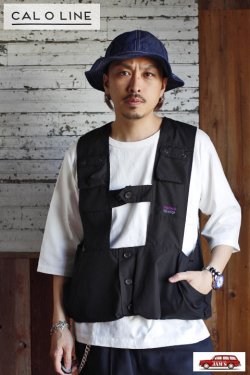 画像6: 「CAL O LINE」UTILIYT VEST キャルオーライン ユーティリティー ベスト CL221-014 [ブラック]