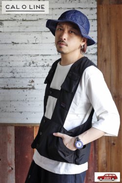 画像7: 「CAL O LINE」UTILIYT VEST キャルオーライン ユーティリティー ベスト CL221-014 [ブラック]