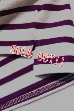 画像6: 「Sugar & Co.」×「JAMS」Drop Basque Boder T-Shirt シュガーアンドカンパニー ジャムズ別注 ドロップ バスク ボーダー Tシャツ [Pグレープ]