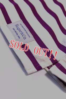 画像7: 「Sugar & Co.」×「JAMS」Drop Basque Boder T-Shirt シュガーアンドカンパニー ジャムズ別注 ドロップ バスク ボーダー Tシャツ [Pグレープ]