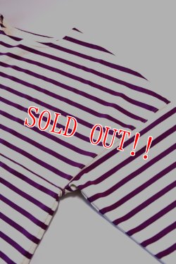 画像4: 「Sugar & Co.」×「JAMS」Drop Basque Boder T-Shirt シュガーアンドカンパニー ジャムズ別注 ドロップ バスク ボーダー Tシャツ [Pグレープ]