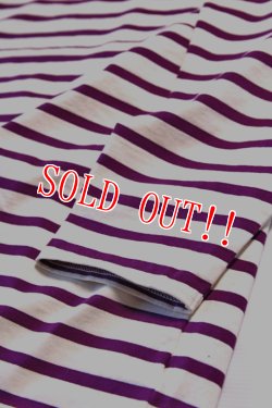 画像5: 「Sugar & Co.」×「JAMS」Drop Basque Boder T-Shirt シュガーアンドカンパニー ジャムズ別注 ドロップ バスク ボーダー Tシャツ [Pグレープ]