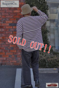 画像11: 「Sugar & Co.」×「JAMS」Drop Basque Boder T-Shirt シュガーアンドカンパニー ジャムズ別注 ドロップ バスク ボーダー Tシャツ [Pグレープ]