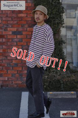 画像10: 「Sugar & Co.」×「JAMS」Drop Basque Boder T-Shirt シュガーアンドカンパニー ジャムズ別注 ドロップ バスク ボーダー Tシャツ [Pグレープ]