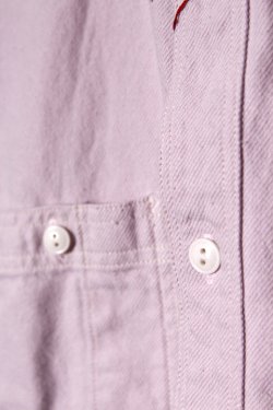 画像4: 「CAL O LINE」FLANNEL WORK SHIRT キャルオーライン フランネル ワークシャツ ヘヴィーネル CL221-010 [ピンク]