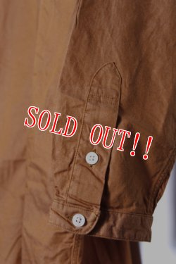 画像4: 「FULLCOUNT」Relax Light Denim Band Collar Long Shirt フルカウント リラックス ライトデニム バンドカラー ロングシャツ [オレンジ]