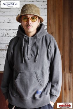 画像9: 「Sugar & Co.」baja foodie Sweat Parka シュガーアンドカンパニー バハフーディー プルオーバー パーカー 硫化染め [ブラック]