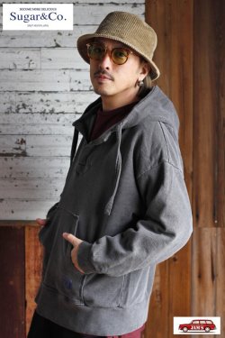 画像7: 「Sugar & Co.」baja foodie Sweat Parka シュガーアンドカンパニー バハフーディー プルオーバー パーカー 硫化染め [ブラック]