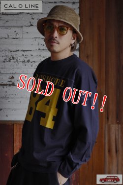 画像9: 「CAL O LINE」84 FOOT BALL L/S Tee キャルオーライン ナンバリングプリント フットボール 長袖Tシャツ  CL221- [ブラック]