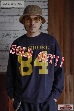 画像8: 「CAL O LINE」84 FOOT BALL L/S Tee キャルオーライン ナンバリングプリント フットボール 長袖Tシャツ  CL221- [ブラック]