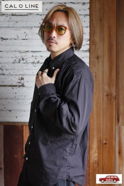 画像12: 「CAL O LINE」CLASSIC B.D. SHIRT キャルオーライン クラシックボタンダウンシャツ CL211-021 [ブラック]