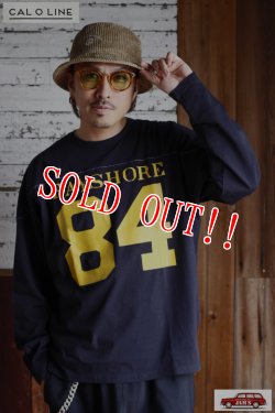 画像7: 「CAL O LINE」84 FOOT BALL L/S Tee キャルオーライン ナンバリングプリント フットボール 長袖Tシャツ  CL221- [ブラック]