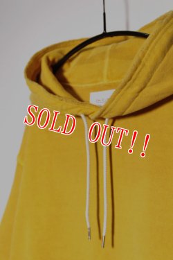 画像2: 「CAL O LINE」CUT OFF SWEAT HOODY キャルオーライン カットオフスウェット フーディー ルーズシルエット CL211-025 [イエロー]