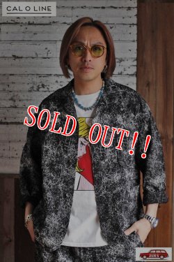 画像13: 「CAL O LINE」CATALINA JACKET PRINT キャルオーライン カタリナジャケット オリジナルプリント リップル生地 CL221-008P [ブラック]
