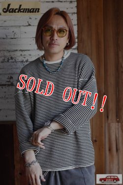 画像11: [再入荷]「Jackman」 Waffle Under Crew Tops ジャックマン ワッフル アンダークルートップス JM7208 [ブラック×アイボリー]