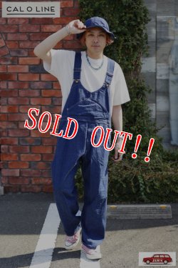 画像14: 「CAL O LINE」DENIM BARREL OVERALLS キャルオーライン デニム バレルオーバーオールズ CL221-102 [インディゴ]
