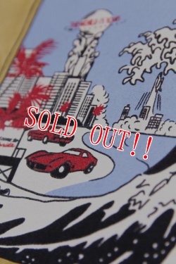 画像5: 「CAL O LINE」×「JAMS 10th」AMERICA WAVE CORVETTE S/S Tee キャルオーライン JAMS 別注カラー アメリカウェーブ 半袖Tシャツ  CL221-075 [イエロー]