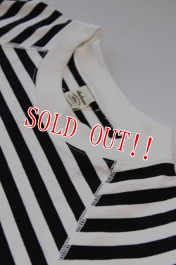 画像2: 「Jackman」 Dotsume Border T-Shirt ジャックマン 度詰 ボーダーTシャツ JM5233 [オフホワイト]