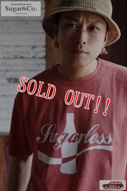 画像6: 「Sugar & Co.」Print Drop Tee ”Sugarless” シュガーアンドカンパニー ドロップ Tシャツ シュガーレス コーラ [フェードレッド]