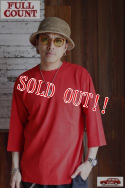 画像6: 「FULLCOUNT」Three Quarter Sleeve Rib T Shirt フルカウント フライス 7分袖Tee [レッド]