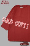 「FULLCOUNT」Three Quarter Sleeve Rib T Shirt フルカウント フライス 7分袖Tee [レッド]