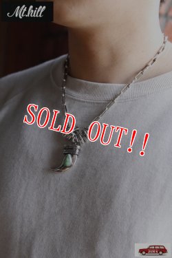 画像6: 「Mt.hill」 マウントヒル ベアクローネックレス シルバーチェーン キャリコレイクターコイズ [20220521-1]