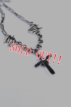 画像3: 「Mt.hill」Cross Bottony Necklace TQ & Silver Chain マウントヒル クロスボトニーネックレス シルバーチェーン スリーピングビューティーターコイズ [220827-1]